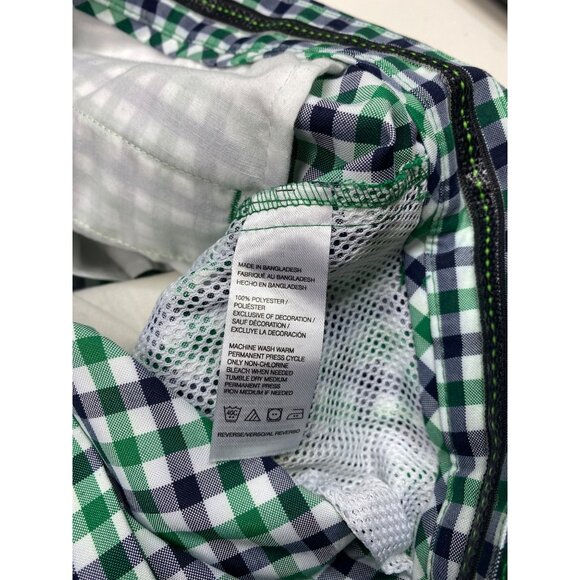 Izod Golf Green & Blue Checkered Men's Pants 36/30 Polyester - Picture 7 of 12